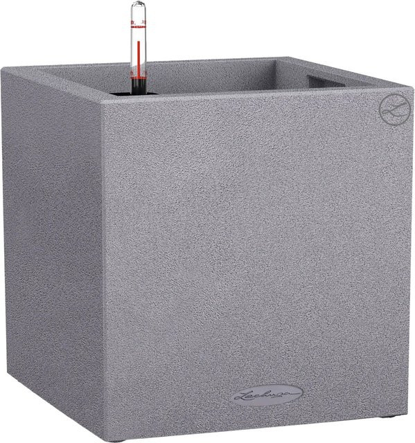 Lechuza Pflanzgefäß Canto Stone Pflanzwürfel Steingrau B/T/H: 30 x 30 x 30 cm - Bild 1