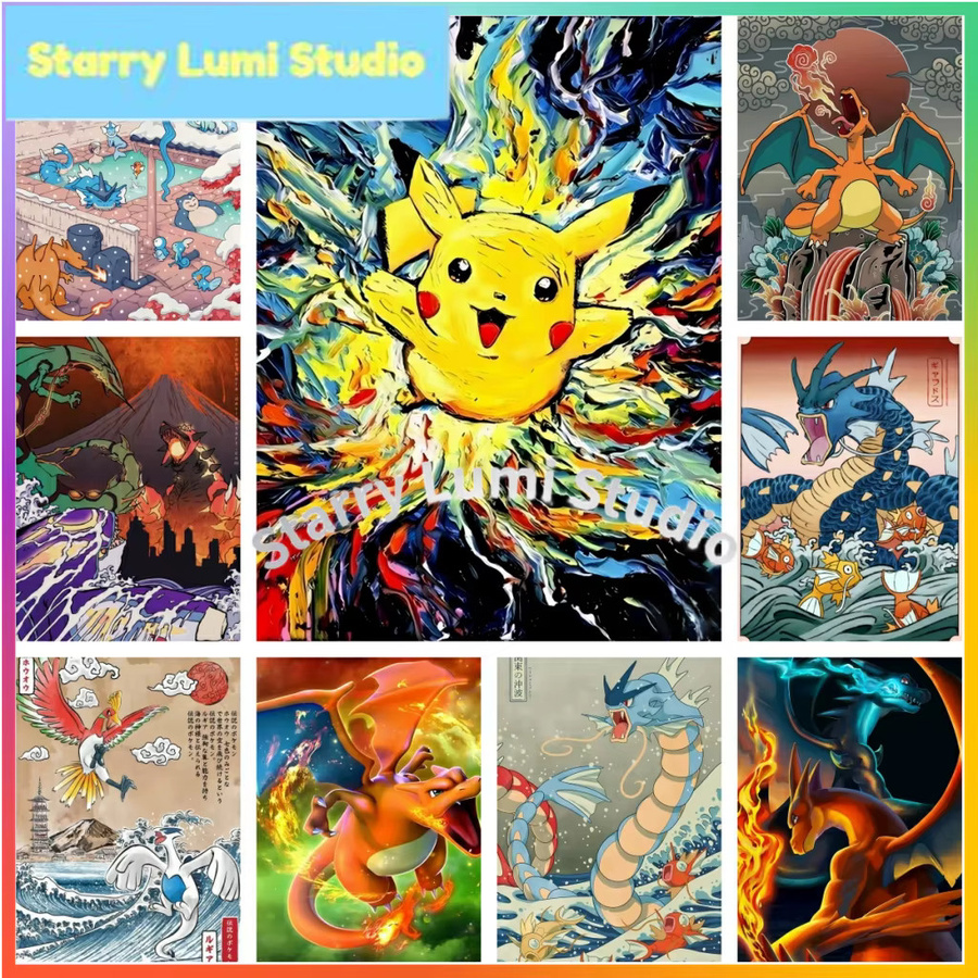 KAYOU Pokémon Charmander, Kunst-Mosaik Stickerei Kreuzstich Puzzle - Bild 2