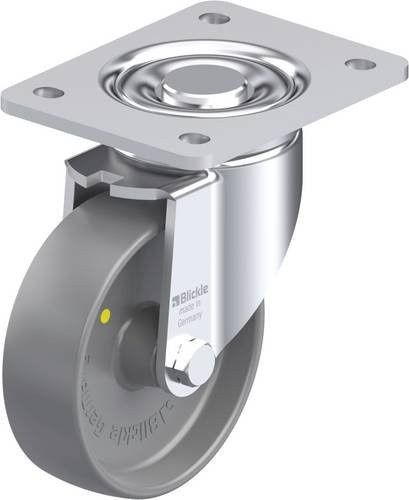 Blickle Stahlblech-Lenkrolle LH-PO 125G-3-ELS in Grau mit 125 mm Rad-Durchmesser und 300 kg Tragfähigkeit - Bild 1