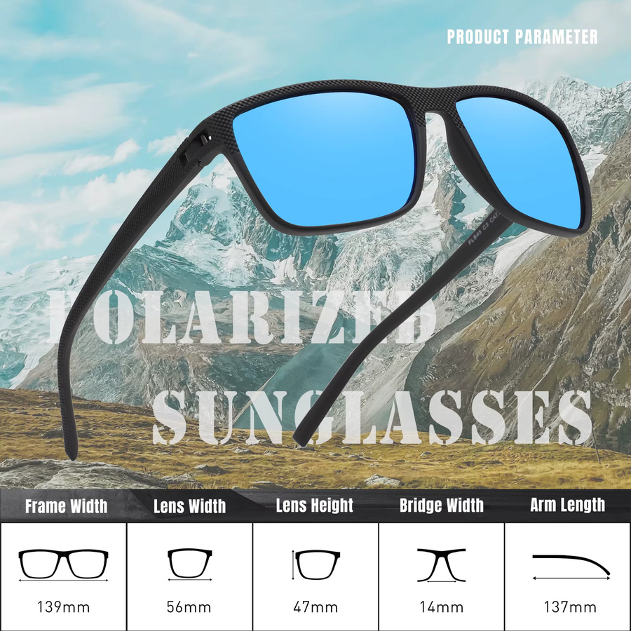 Kingseven Sonnenbrille, quadratisch, Vollrand, polarisiert, Unisex, black - Bild 2