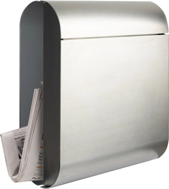 Burg-Wächter Edelstahl-Briefkasten Cosmo 3765 Ni in Silber, B/H/T: 43,7 x 16,4 x 43,7 cm - Bild 1