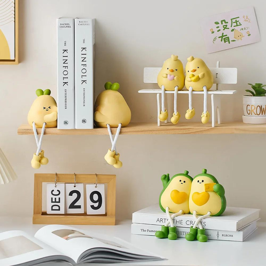 2er-Set Ästhetische Harz Hängepuppen als Dekoration für Wohnzimmer, Schlafzimmer und Büro von Household supplies MH - Bild 1