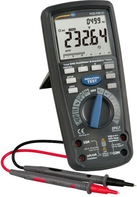 PCE Instruments Multimeter und Isolationstester PCE-ITM 20 in Schwarz - Bild 1