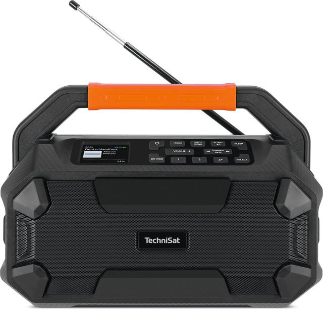 TechniSat DIGITRADIO 231 OD Outdoor-Baustellenradio mit DAB+/UKW, Bluetooth und Akku, Schwarz - Bild 2