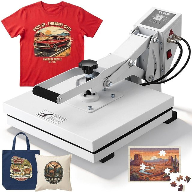 Buying Solutions MB Heißpresse Sublimationsdrucker Transferpresse für DIY T-Shirts in Weiß, Breite: 38,1 cm, Tiefe: 38,1 cm - Bild 1