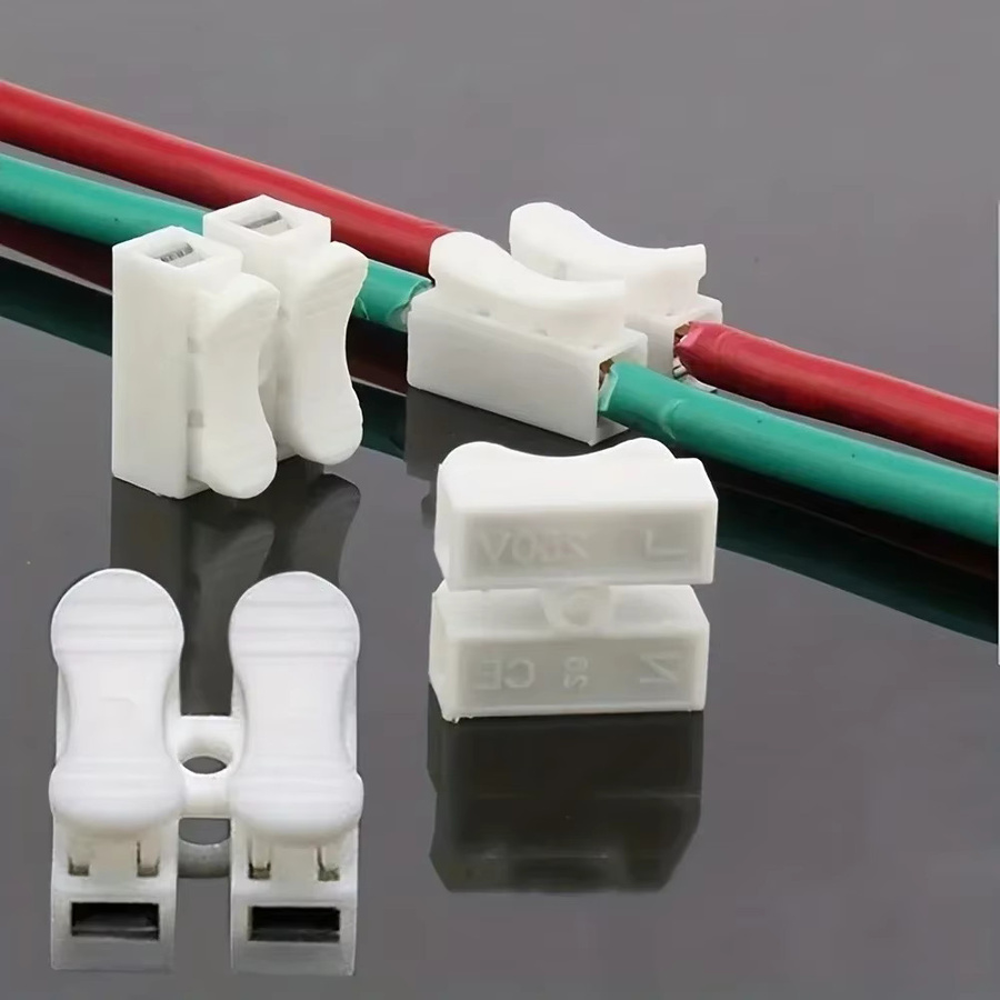 20 Stück MJJCLED Federklemmen Set für schnelles Löten ohne Schweißnaht, 2-Pin und 3-Pin Kabelverbinder in Weiß - Bild 3
