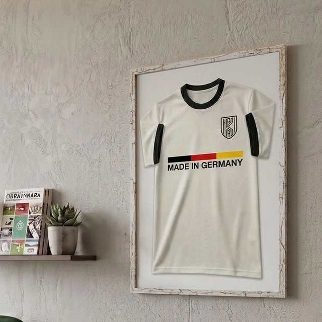 K-Möbel Echtholz Trikot Rahmen Silber für Kindertrikots und Fan Shirts, Breite: 50 cm, Höhe: 70 cm - Bild 1