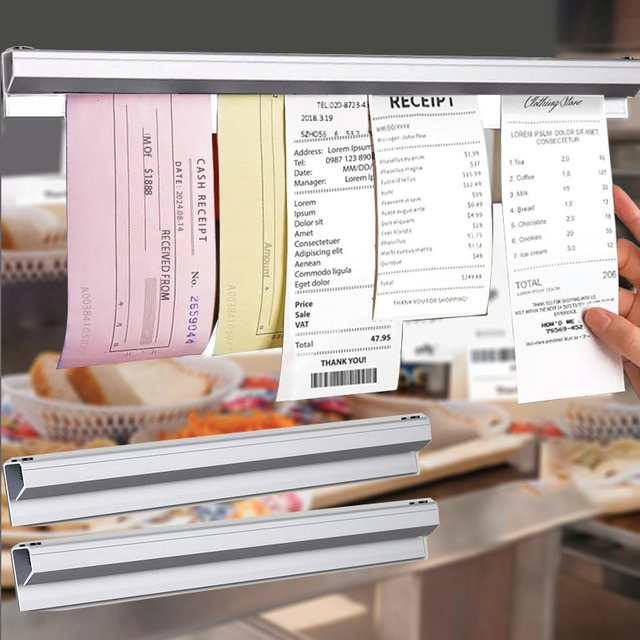 Einzelner Ticket-Clip aus Legierung für Restaurants und Cafés, Farbe: Silber, Höhe: 20 cm - Bild 1