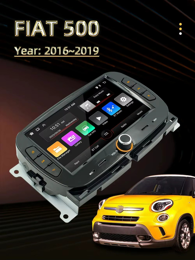 Bqcc Android 13 Autoradio mit 7 Zoll IPS Bildschirm, Quad/Octa Core, GPS, WLAN, Bluetooth und Mirror Link, Schwarz - Bild 5