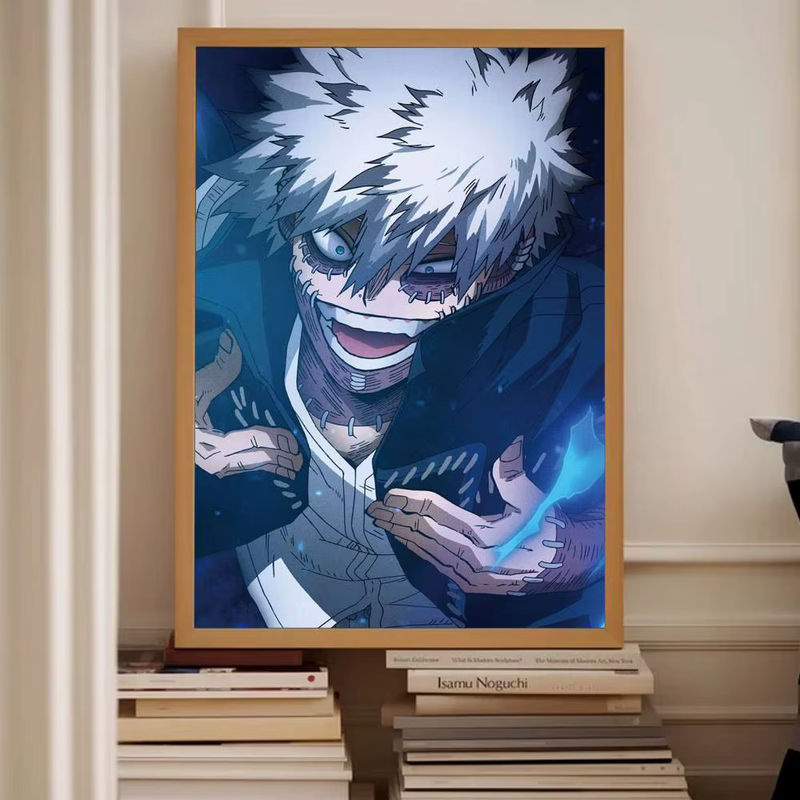 Moetch My Hero Academia Dabi Poster Aufkleber, wasserfester Wandkunst Aufkleber in Mehrfarbig für Wohnzimmer und Schlafzimmer - Bild 4