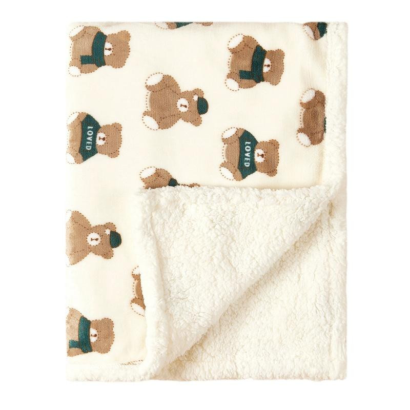 Manta Bebe Babydecke aus Flanell, warme Steppdecke für Neugeborene und Kinderwagen, Mehrfarbig, B/H: 75 x 100 cm - Bild 1