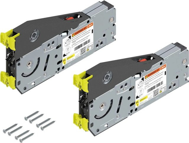Blum Kraftspeicher-Set Aventos HL TOP 22L2200 Blumotion mit Spanplattenschrauben in Stahl verzinkt, Farbe: Silber/Grau - Bild 1
