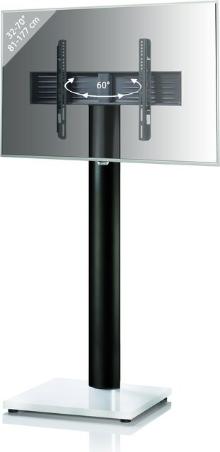 VCM TV Standfuß für 32-70 Zoll aus Aluminium und MDF in Schwarz, H x B x T: 174 x 68 x 54 cm, VESA max. 600x400, bis 30 kg belastbar - Bild 1