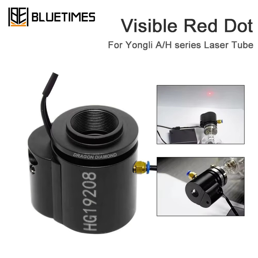 BLUETIMES CO2-Laser-Infrarot-Rotlichtanzeige Red Dot-Set zur Positionierung für YONGLI Laser Tube in Rot und Schwarz - Bild 2