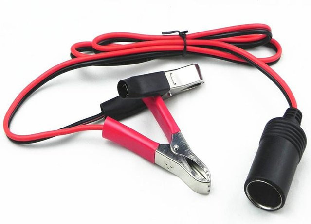 YJMP Auto Parts Universal 12V Autobatterieklemme auf Buchse Adapter in Rot für Fahrzeug, Camping und Batteriepumpe - Bild 1