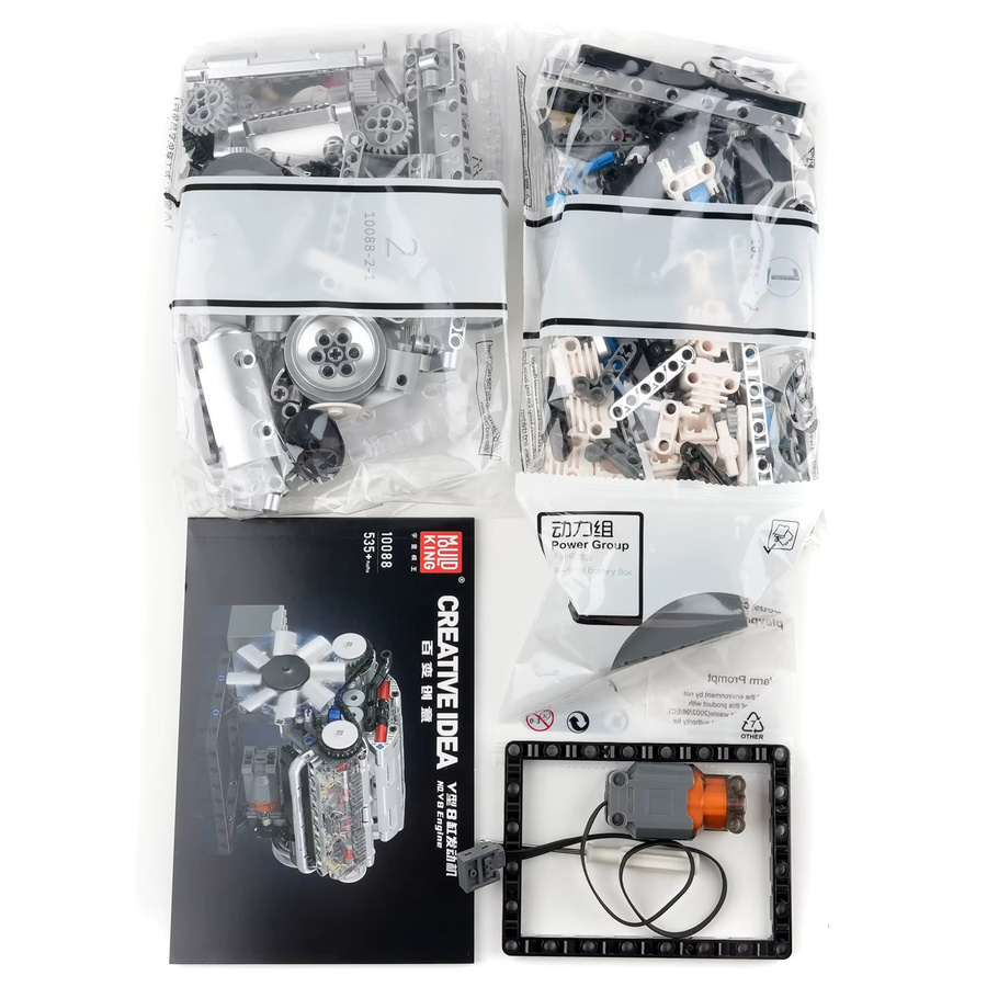 wishiot V8 Motor Bausteine Sets, Modell Kit, 535 Teile, ab 14 Jahren - Bild 6