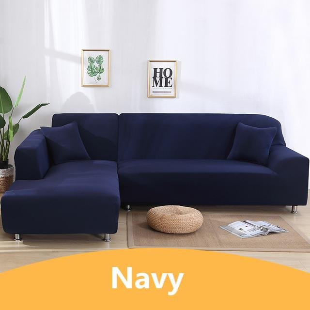Housmife Elastischer Sofabezug aus Spandex in Dunkelblau für 3-Sitzer, Breite: 190-230 cm - Bild 1