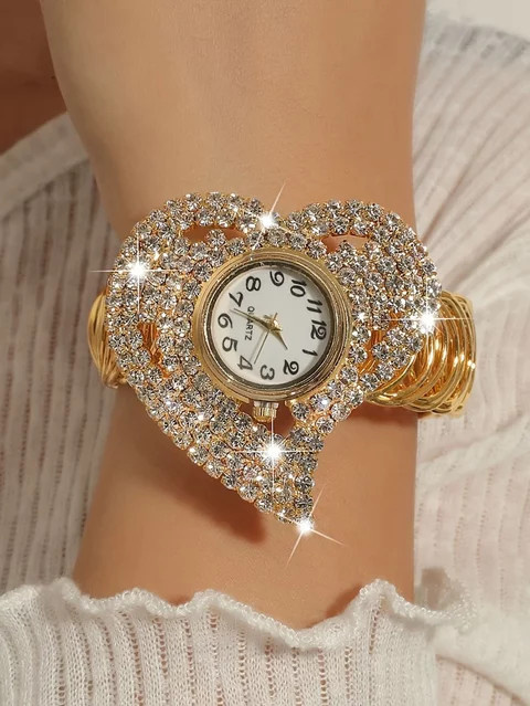 RUNERR Armbanduhr, Gold, Diamant, Quarz, Damen - Bild 1