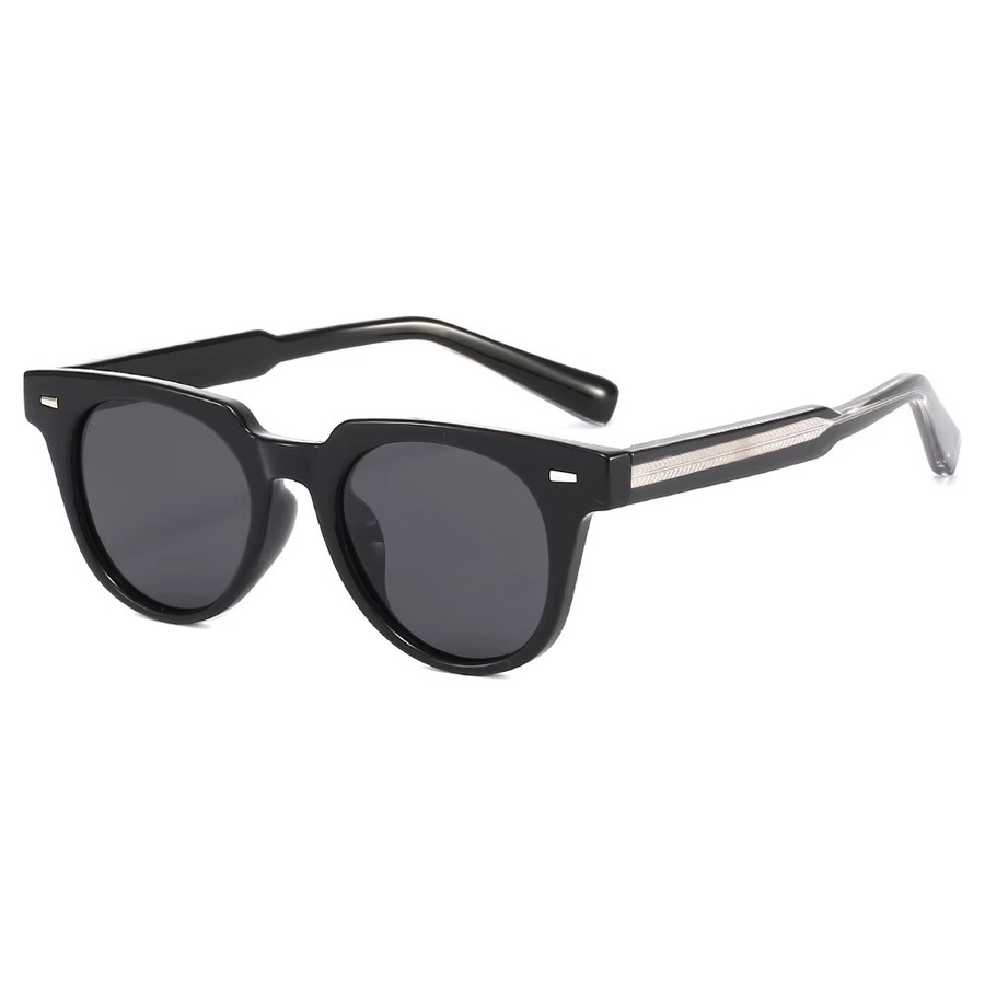 Polarisierte Sonnenbrille, quadratisch, Vollrand, Kunststoff, schwarz, Unisex - Bild 2