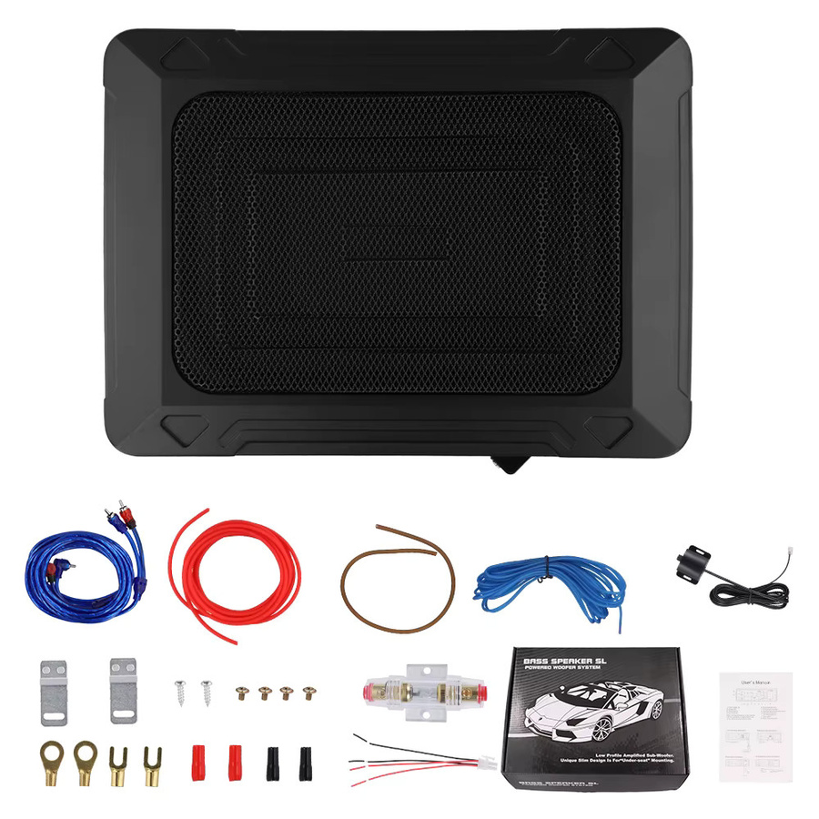 Podofo Aktiver Subwoofer 1000W HIFI Auto Lautsprecher mit Aluminium Gehäuse in Schwarz - Bild 4