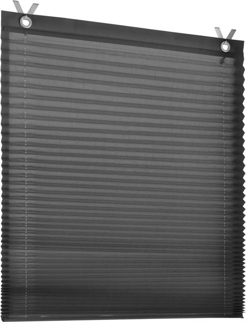 Heine Home Plisseerollo Single Pleat in Anthrazit, semi-transparent, Breite: 125 cm, Höhe: 125 cm - Bild 1