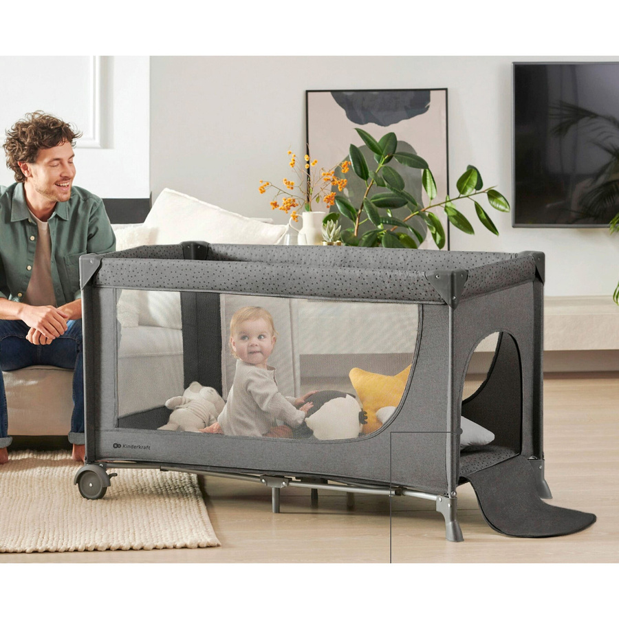 Kinderkraft Reisebett JOY 2 2in1 in Grau - Bild 3