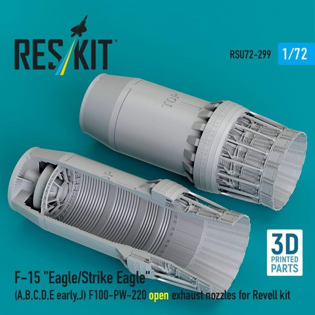 Revell F-15 Eagle/Strike Eagle (A, B, C, D, E early, J) F100-PW-220, 3D Printed - Bild 1