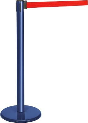 Guidesystems Gurtpfosten aus Metall in Blau mit rotem Gurt - Bild 1