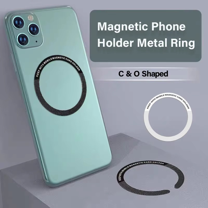 10 Stück Metall-Magnetring-Aufkleber in Schwarz für universelles kabelloses Laden von iPhone und Xiaomi als starke Magnetplatte - Bild 2