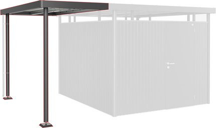 Biohort Seitendach HighLine für Gerätehaus, Grau, Breite: 150 cm, Länge: 275 cm - Bild 2