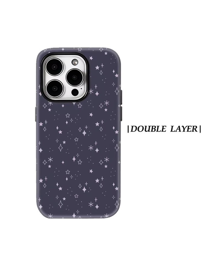 Potdemiel Dark Starlight Scatter Magnetische Handyhülle für iPhone 17 16 15 14 Pro Max Plus in Schwarz und Lila - Bild 5