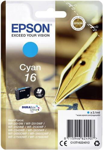 Original Epson Tintenpatrone 16 Cyan C13T16224012 - Bild 1