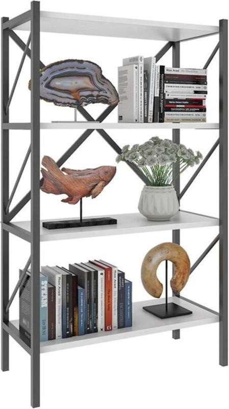 VCM Regal Insasi 4-Fach in Weiß im Industrial Design, B/T/H: 66,0 x 34,0 x 121,0 cm - Bild 5
