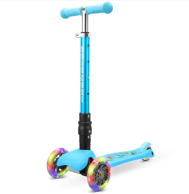BOLDCUBE Teeny FOLD 3-Rad Tretroller für Kinder, blau, faltbar - Bild 1