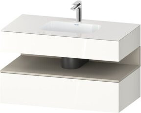 Duravit Qatego Einbauwaschtisch-Möbel-Set in Weiß, B/T/H: 100 x 55 x 60 cm - Bild 1