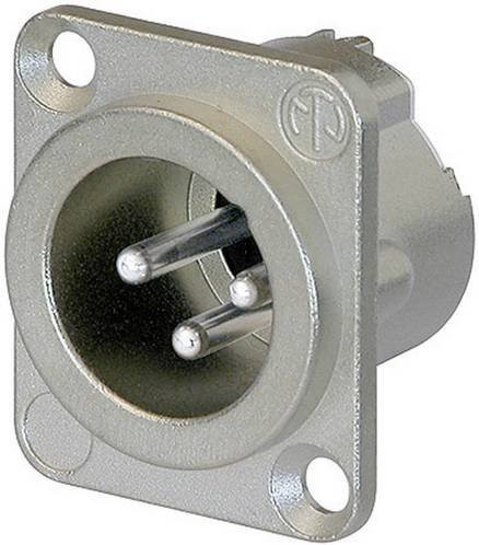 Neutrik NC3MD-LX XLR-Flanschstecker mit 3 Kontakten in Silber - Bild 1