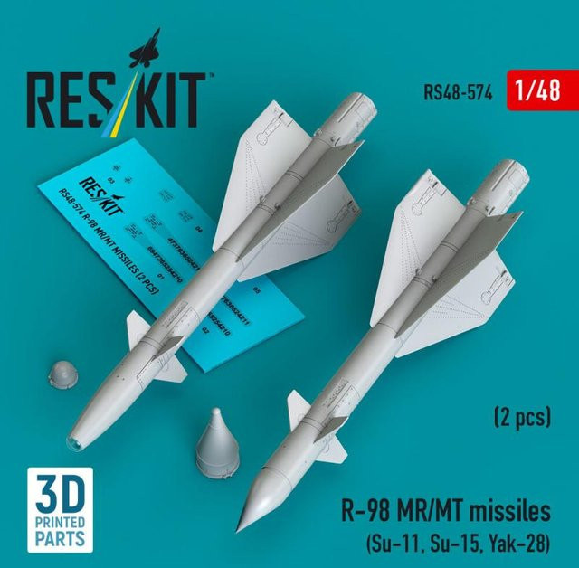 ResKit Models R-98 MR/MT missiles, 2-teiliges Set, 3D Printed - Bild 1