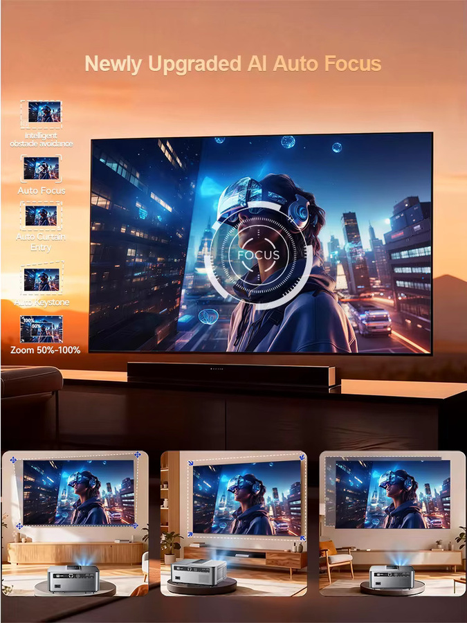 ThundeaL TD98W Mini Videoprojektor mit Android, Autofokus und LED-Technik für 2K 4K Full HD 1080P Heimkino und 3D - Bild 5