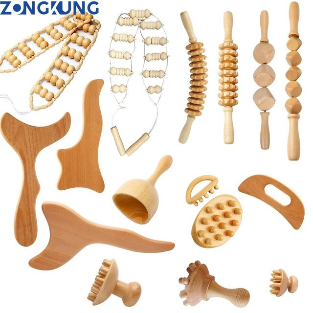 ZONGKUNG Maderoterapia Holz Massagewerkzeuge, Unisex - Bild 1
