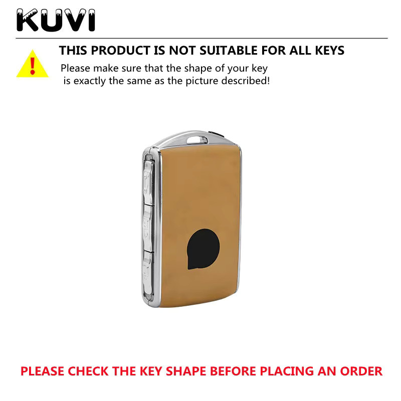 Kuvi Schlüsselhülle aus Metall und Leder für Volvo XC60 XC40 XC90 S90 V60 S60 V90 Modelle 2010-2022 - Bild 2
