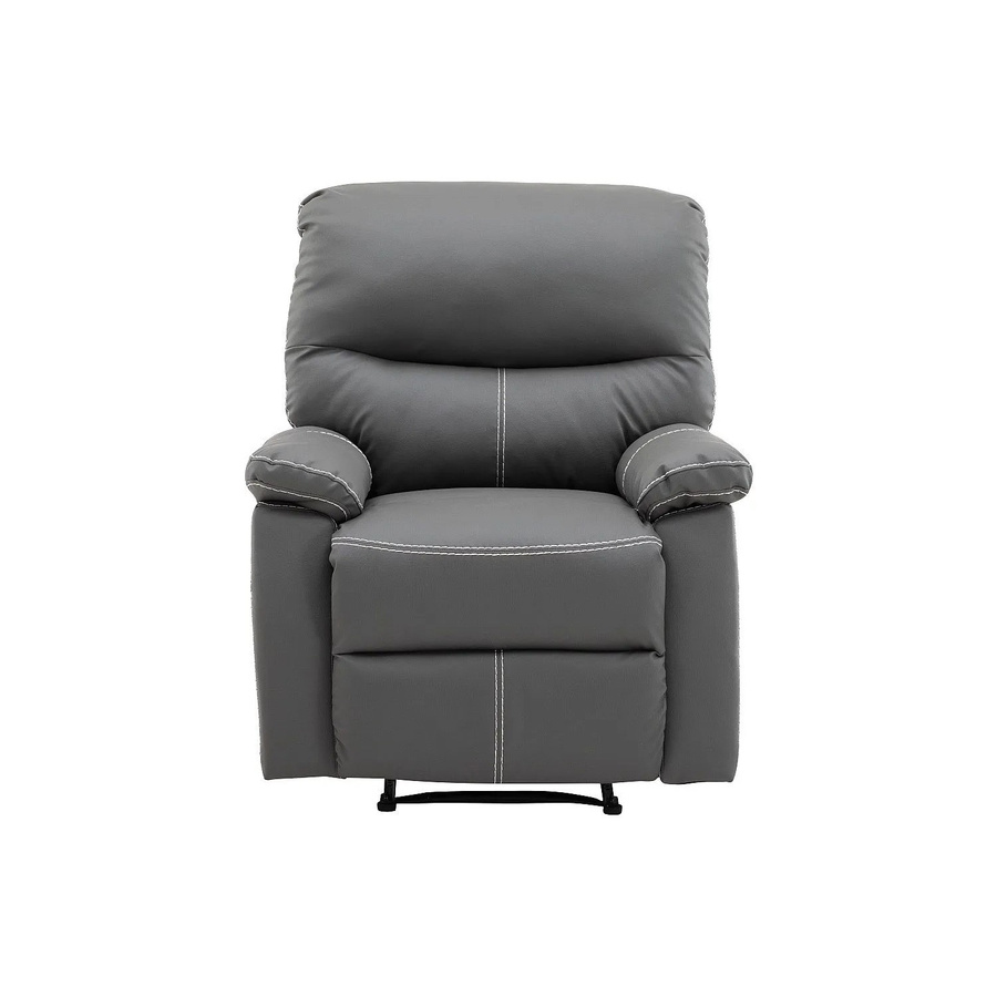 Vente-unique Relaxsessel Canby in Grau mit Kunstleder und Armlehnen - Bild 2