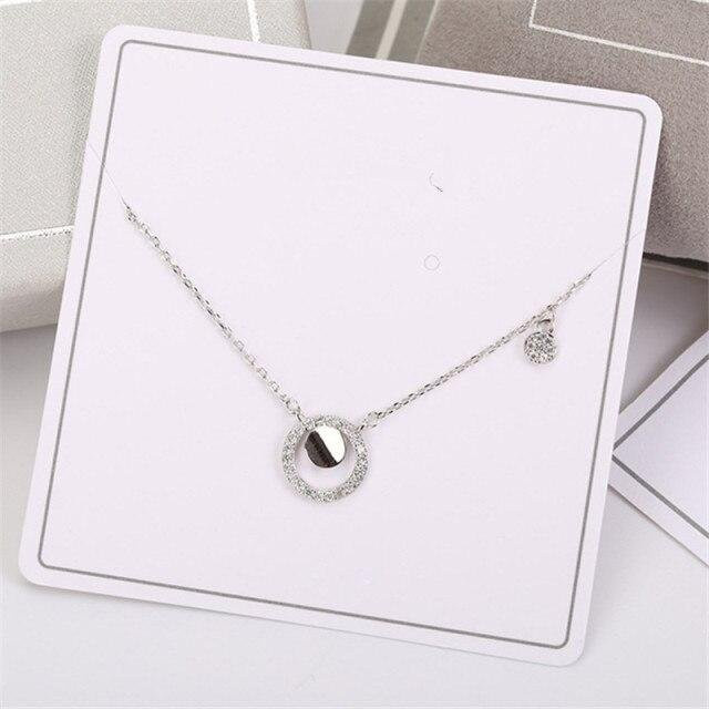 Halskette mit Anhänger 925 Silber, Quaste, Zirkonia, Damen - Bild 1
