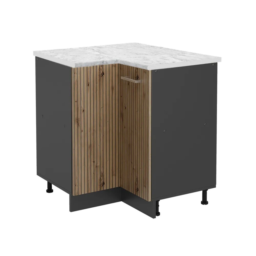 Vicco Eckunterschrank R-Line Artisan-Eiche/Anthrazit B: 75,6 cm, T: 60,0 cm, H: 81,6 cm - Bild 2