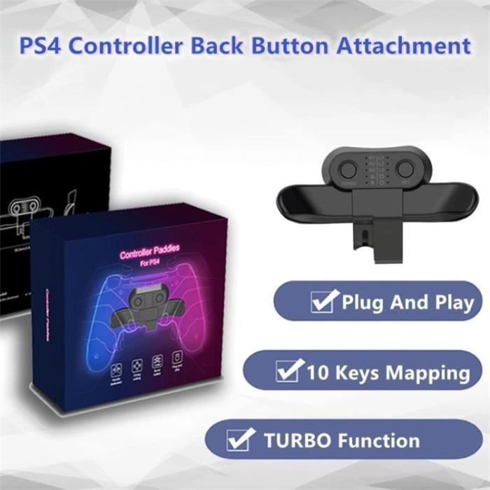 Techtrusty DualShock 4 Rücktastenaufsatz für PlayStation in Schwarz mit Turbo-Funktion und erweiterten Paddles - Bild 4