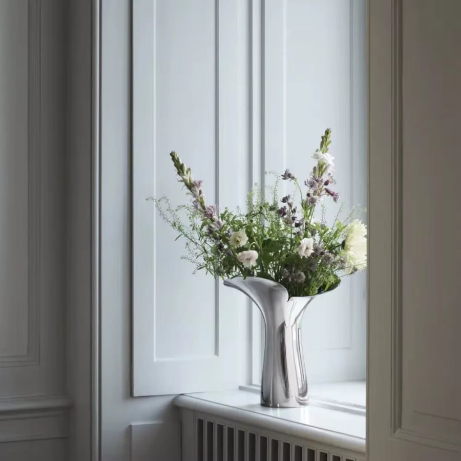 Georg Jensen Bloom Botanica Vase aus Edelstahl in Silber, Höhe: 22,0 cm - Bild 3