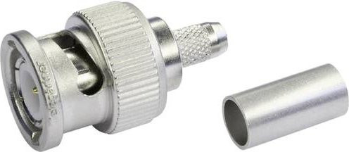 Telegärtner BNC-Steckverbinder Stecker gerade 50 Ohm in Silber - Bild 1