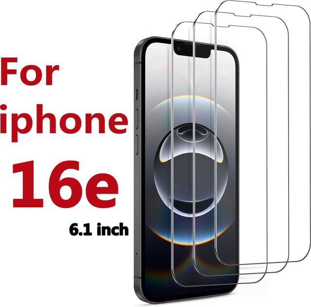 Leeshionz Displayschutz aus gehärtetem Glas für iPhone 16e, 6,1 Zoll, transparent, hochauflösend und Anti-Drop - Bild 1