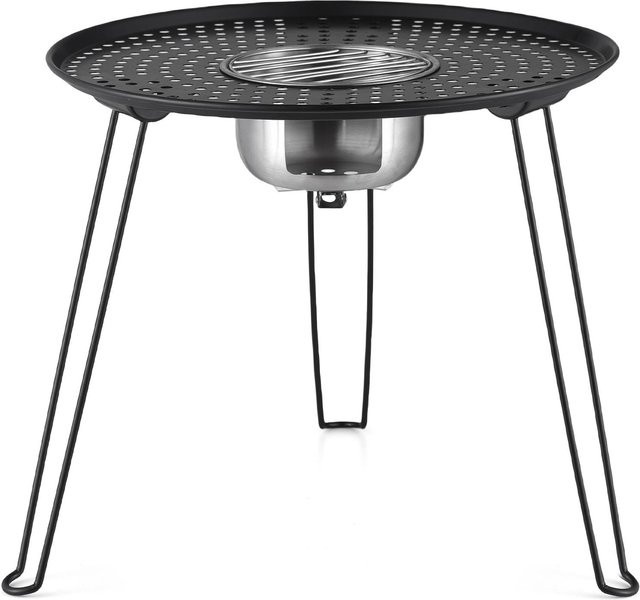 Aimo Klappbarer Grilltisch für Outdoor und Garten aus Metall in Grau - Bild 1