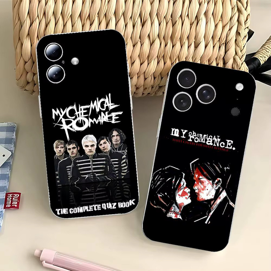 A-My-Chemical-Romance MCR-S Handyhülle für Apple iPhone 11 bis 17 Pro Max Mini, transparente Stoßfänger-Hülle - Bild 6