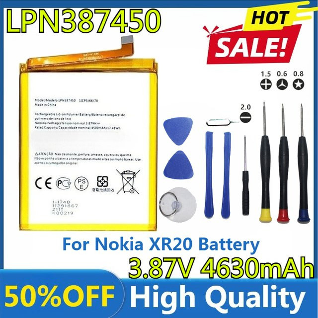 Nokia XR20 Ersatzakku LPN387450 mit 4630 mAh und Werkzeugen - Bild 1